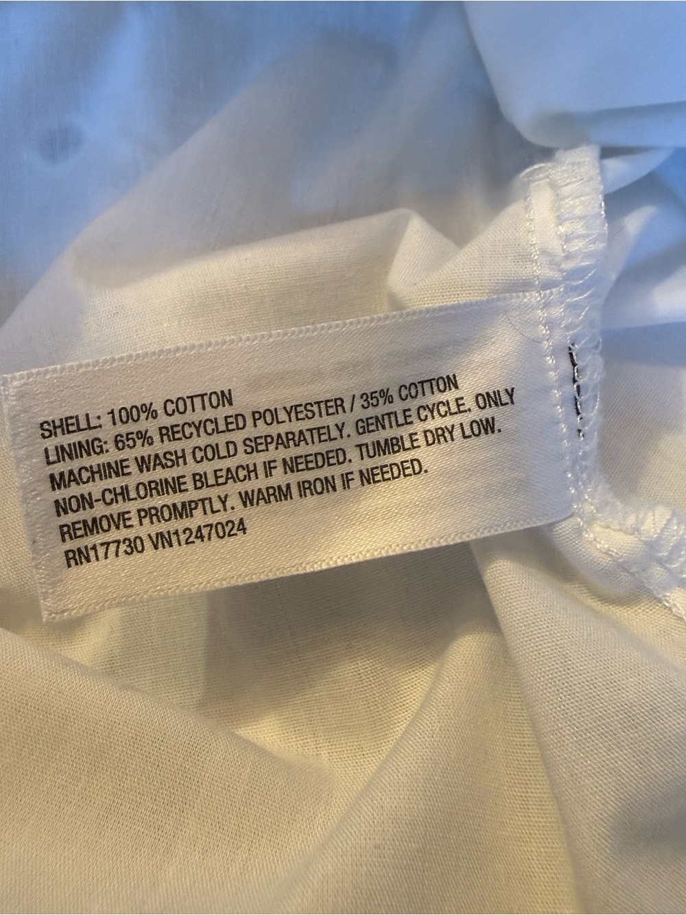 A New Day White Eyelet Mini Shirtdress XXL Balloon Sleeve Cottagecore - Picture 6 of 6